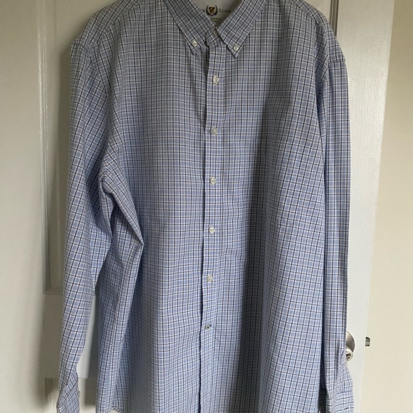 Men’s checkered casual button down shirt by Club Room. 100% cotton. Size XXL. - Picture 5 of 6
